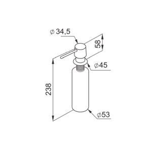 DISPENSER SAPONE TONDO ELLECI ELEMENT NERO - ADI02300BK - Elleci Shop