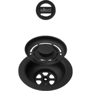 KIT PILETTA FLOW BLACK MATT CON TROPPO PIENO TONDO - KITWPT-FB-1VTELL-BK