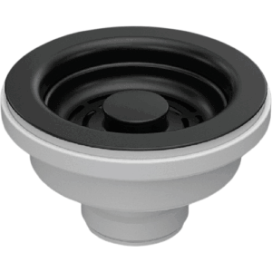 PILETTA FLOW BASE TOP 3,5, SENZA TUBO CORRUGATO, 1 VIA BLACK MATT (ABS) - WPT90STPLUXFB-BK